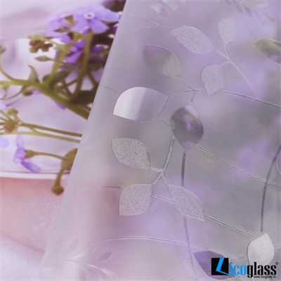 Giấy dán kính 3D Hàn Quốc hình lá 001