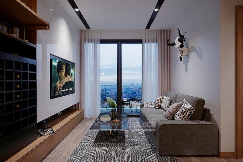 Thiết kế nội thất phòng khách chung cư 3 phòng ngủ