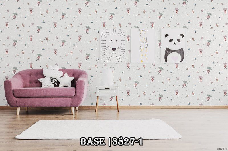 Mẫu giấy dán tường cao cấp Hàn Quốc cho bé 3827-1.