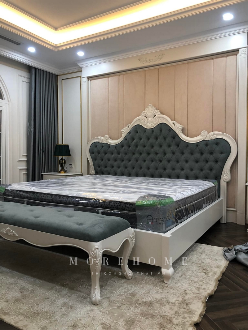 Thi công phòng ngủ nội thất được bày trí, sắp xếp khoa học tôn lên vẻ đẹp sang trọng, cao cấp cho không gian.