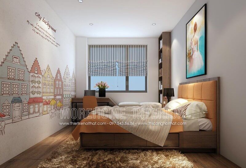 Khung đầu giường bọc da giúp tạo nên một thiết kế giường hiện đại với sự sang trọng và gu thẩm mỹ dành cho gia chủ.