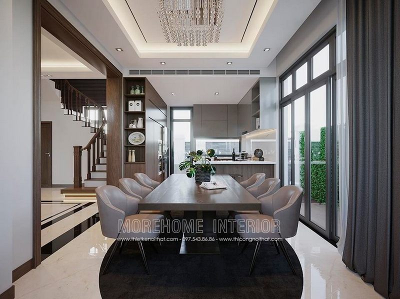 Sản phẩm bàn ăn hiện đại với kiểu dáng đẹp mắt và sang trọng.