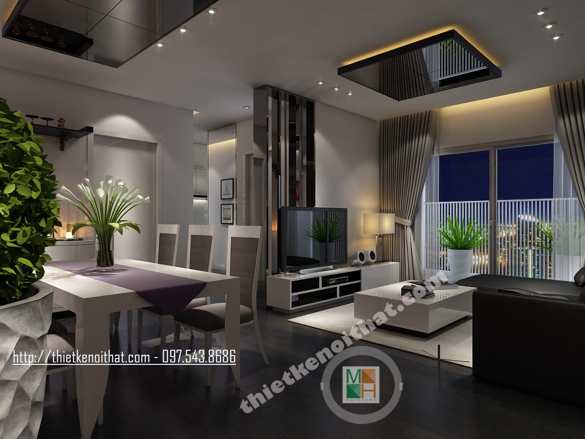 Thiết kế nội thất chung cư Golden Palace theo phong cách hiện đại